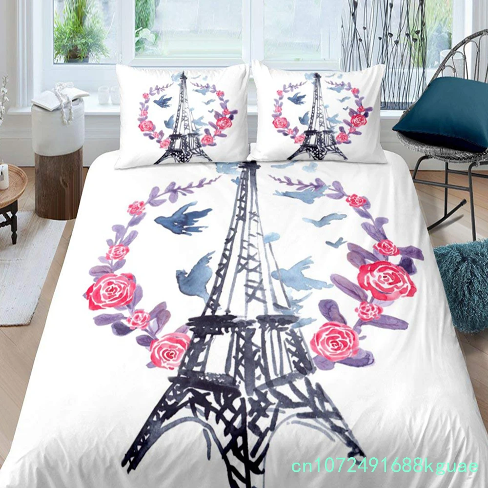 Pigeon Peace Duvet Cover Set Cute Bird Pattern King Queen Size Polyester Comforter Cover With Pillowcase For Teens Bedding Set