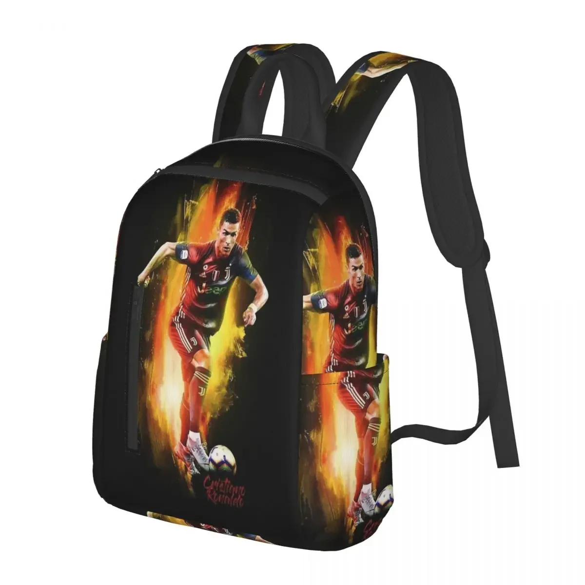 

Ronaldo Wallpaper Cr7 Student Backpack School Bag Hiking Travel Daypack for Men Women Fashion Bookbag Shoulder Bags