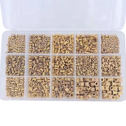 660/1150 Pcs Threaded Insert Embedment Nuts Set M2 M2.5 M3 M4 Female Thread Brass Knurled Nut Assortment Kit