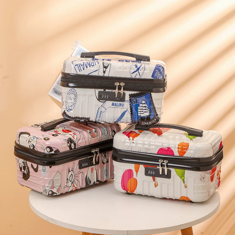 

Mini travel case hot selling hand-held metal corner luggage case travel bag women's makeup box