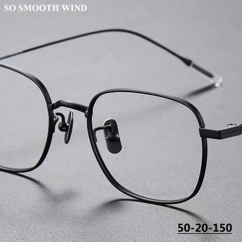 

Japanese Handmade Pure Titanium Square Glasses Frame Men Ultralight Eyeglasses Fahion Women Spectacle Korea Trendy Eyewear Decor