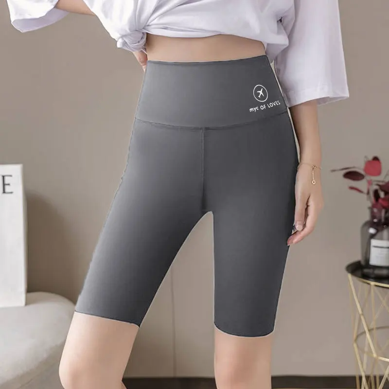 Pantalones cortos de ciclismo sin costuras para mujer, Shorts de cintura alta, informales, ropa de calle, Verano