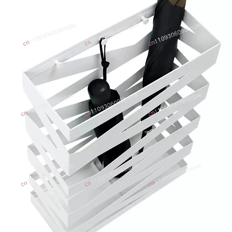 Umbrella storage cylinder holder, large-capacity letter Nordic office, bank entrance, bucket wrought iron mobile commercial