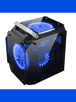 Lovingcool ATX Tower 4-sided Tempered Glass Gaming Computer Case Mid Tower CPU Cabinet Gaming PC RGB Case Desktop with ARGB Fan