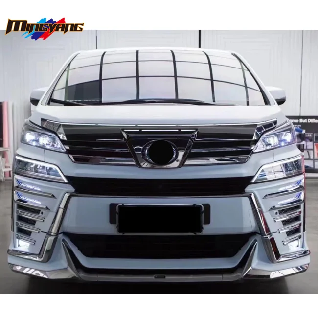 

Factory Hot Selling High Quality 100% FITMENT 2015 Conversion to 2019 Vellfire SC BODY KIT PP MATERIAL BUMPER for TOYOT Vellfire