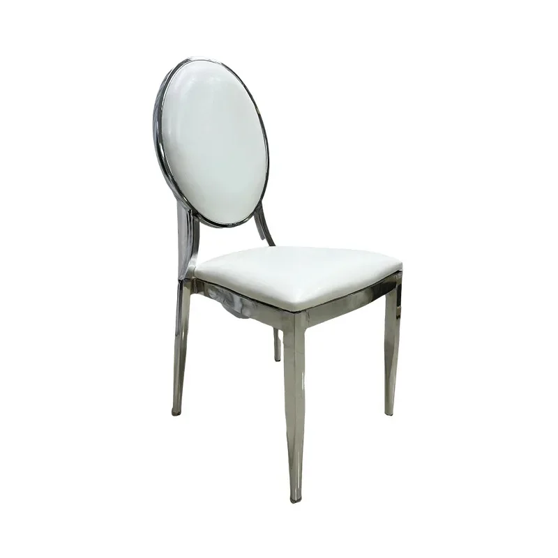 

Metal white leather flannel hotel chair hotel banquet chair