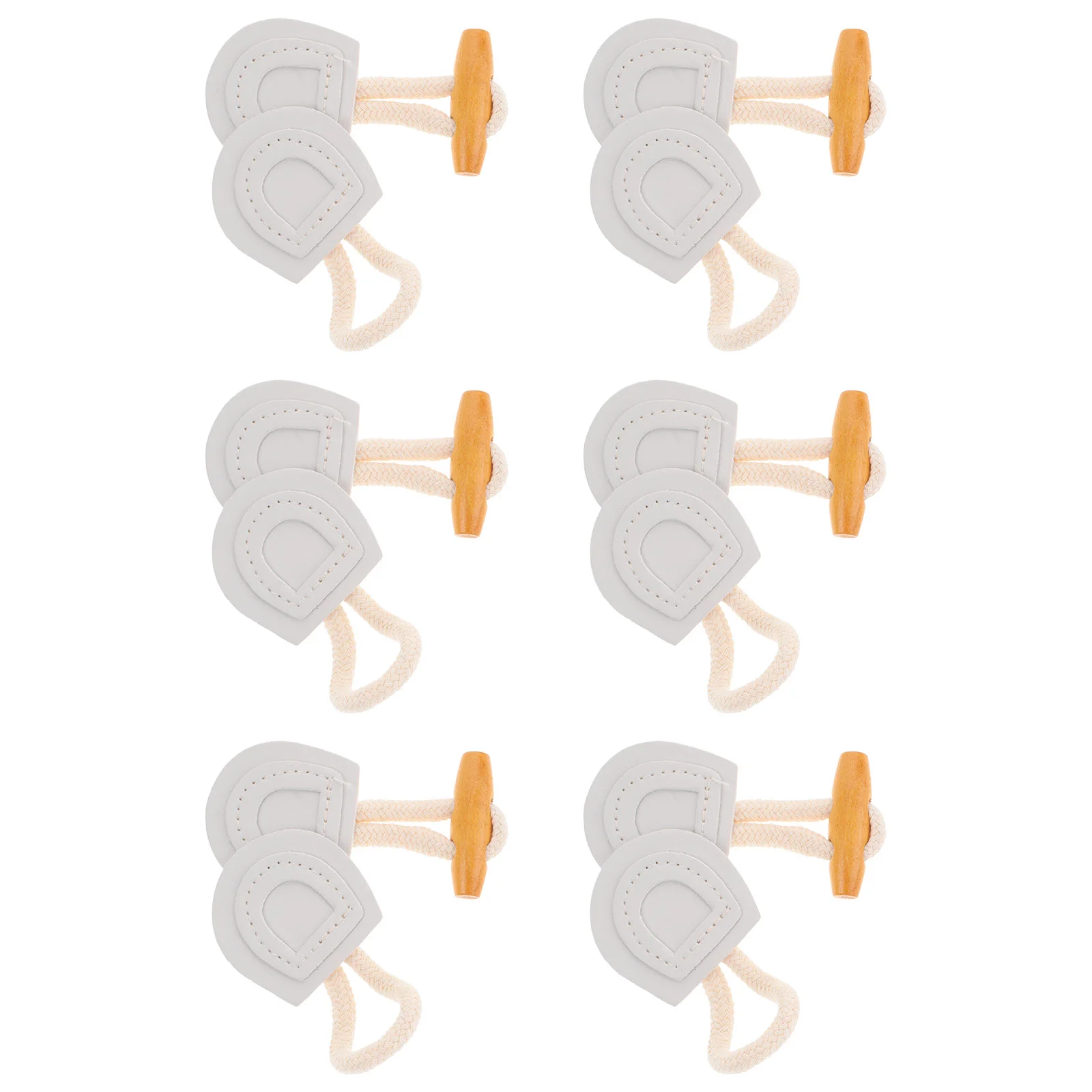 6 Pairs Horn Buckle Toggle Closure for Purse Decor Cable Locks Coat Closures Duffle Buttons Dress