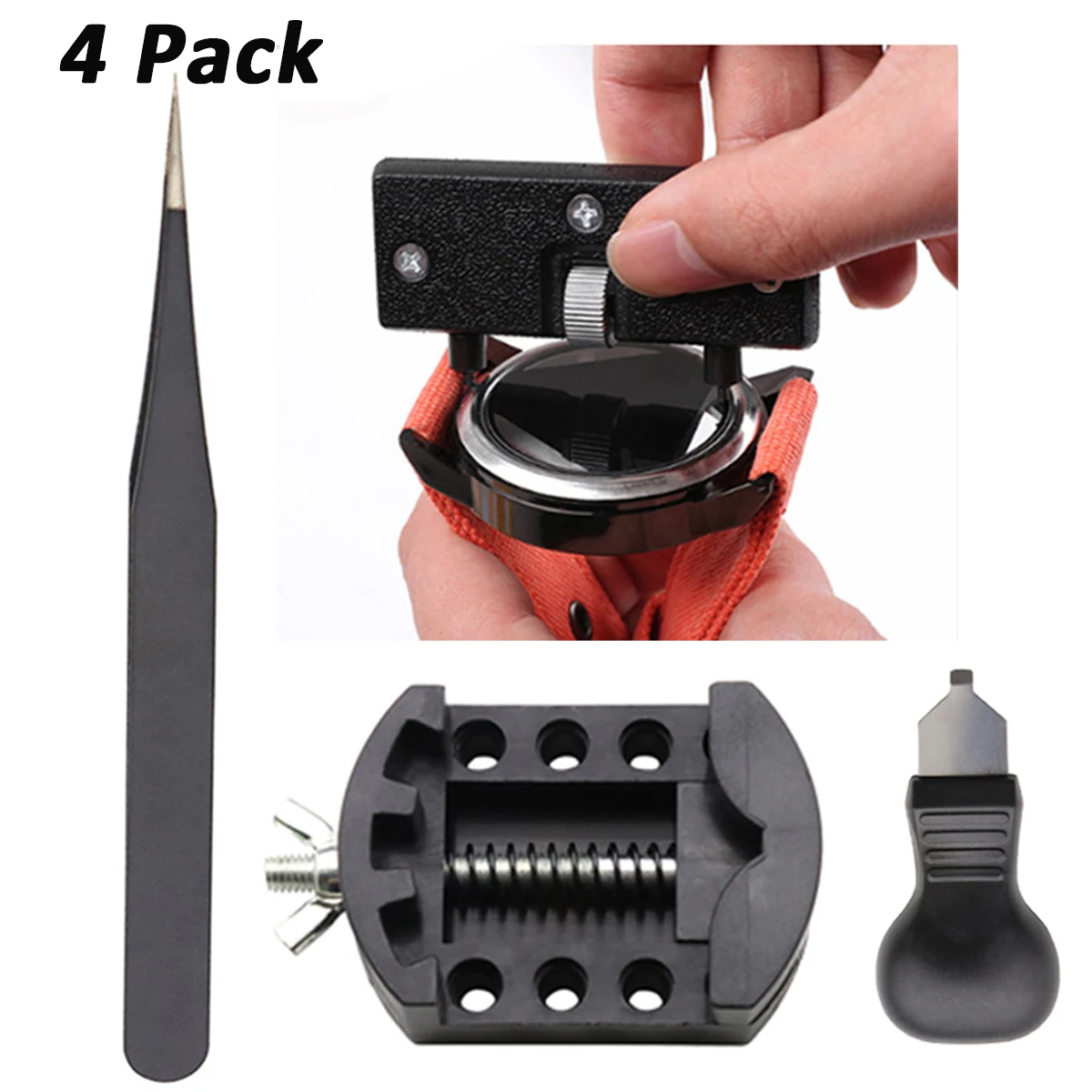 3 في 1 مجموعة أدوات إصلاح ساعة الظهر أداة إزالة قابل للتعديل فتاحة الغطاء الخلفي مزيل ساعة حافظة الظهر فتاحة إصلاح مزيل حامل