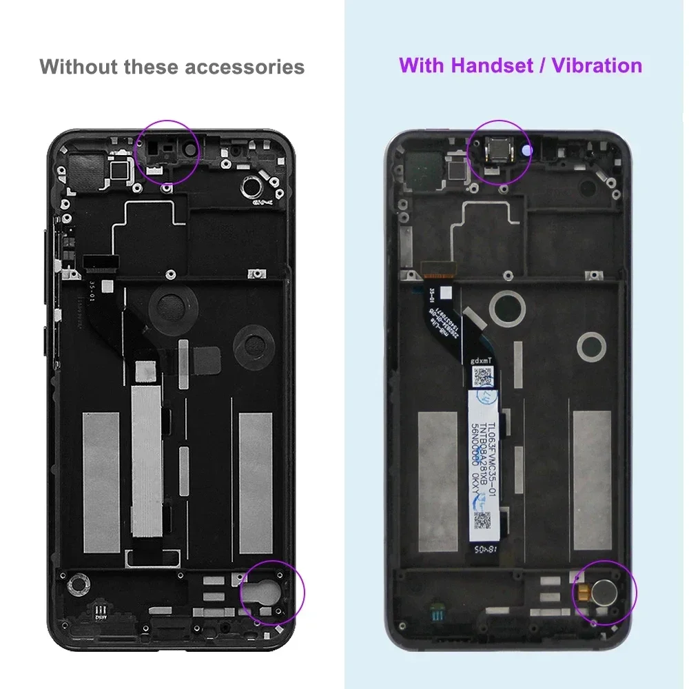 100% Tested 6.26\'\' Display with frame for Xiaomi Mi 8 Lite mi8 lite Global LCD Touch Screen Digitizer Assembly