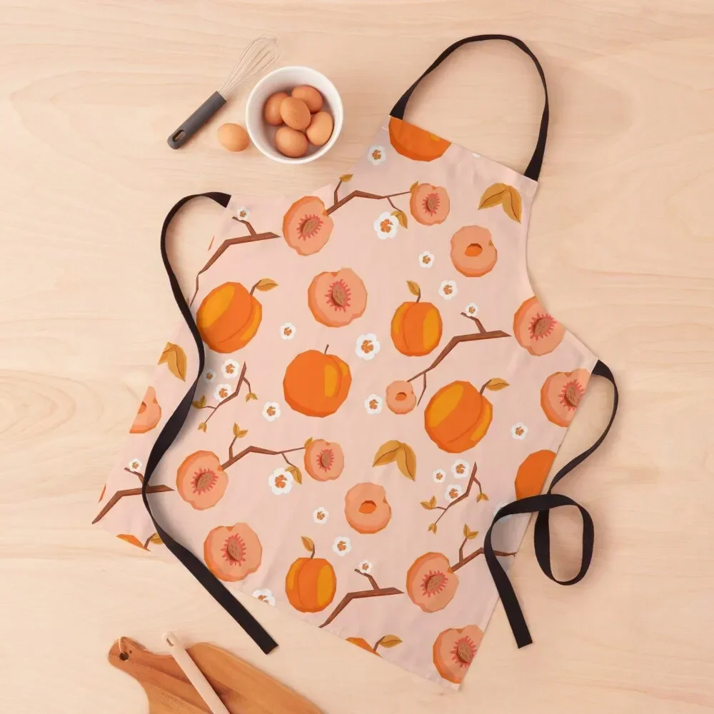 peaches, just peachy Apron Kitchen Apras For Women kindergarten teacher Kitchens For Men Ladies Apron