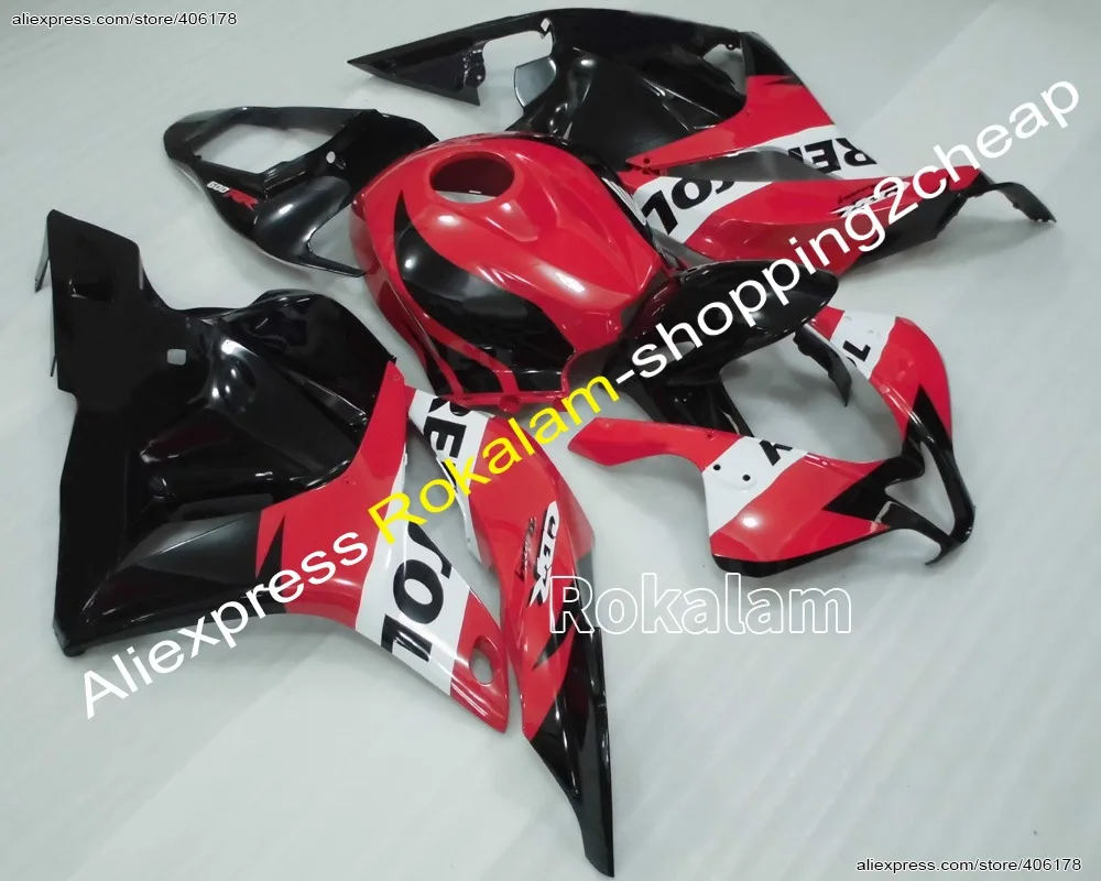

Дешевый комплект обтекателей для Honda CBR600RR F5 2009-2012 CBR 600, красные, черные обтекатели мотоцикла (литье под давлением)