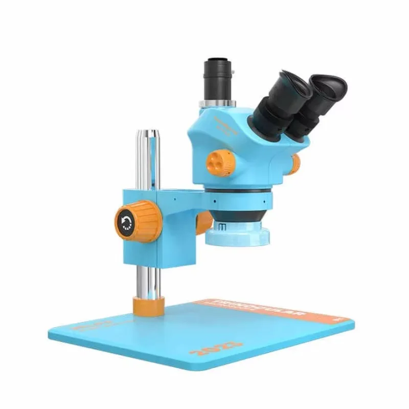 Microscopio estéreo Trinocular HD RELIFE RL-M5T-B11 + fuente de luz RL-033D + adaptador de 0,5 CTV + cámara HD 4K con Control táctil M-17