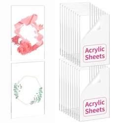 Acrylic Sheets for Wedding Table Numbers Clear Plate Panel Photo Frame, Craft,DIY Acrylic Table Blank for Party Events,10x15cm
