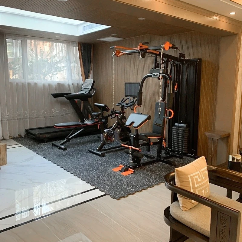 2025 Tappetino in gomma per palestra per zona allenamento della forza, pavimento ammortizzante per tappetini per esercizi