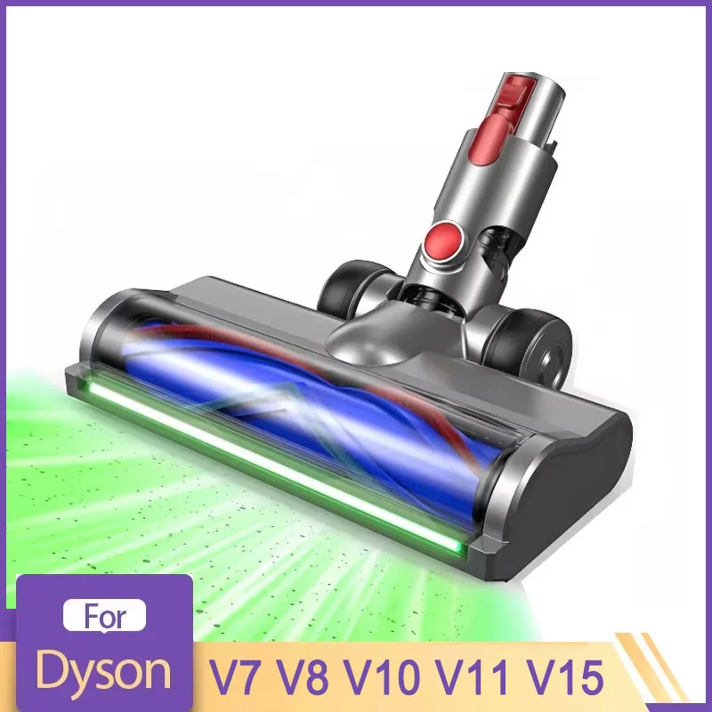 Brush Head For Dyson V7 V8 V10 V11 V15 Vacuum Cleaner Brush Replacement Floor Brush for Hard Floor with an independent green LED