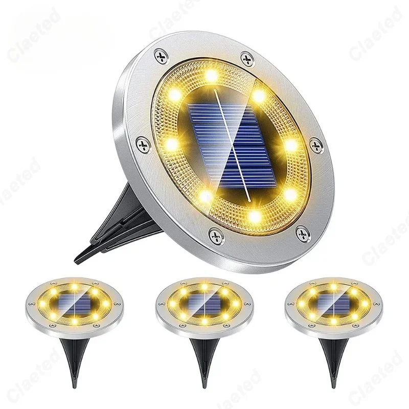 LED Solar Buried Light IP65 Outdoor Waterproof Courtyard Garden Corridor Lawn Decoration Atmosphere Lighting Fixture
