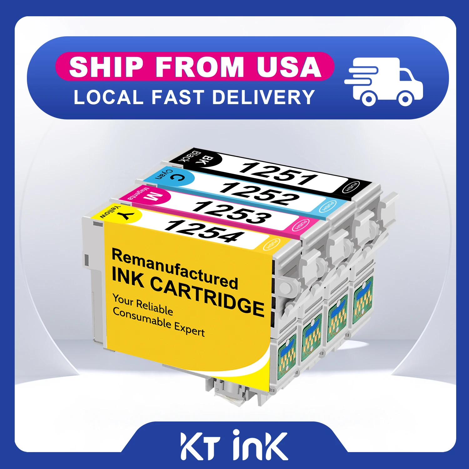 

Восстановленные чернильные картриджи KT INK T125 Замена для принтеров Stylus NX-125, NX-127, NX-130, NX-230, NX-420