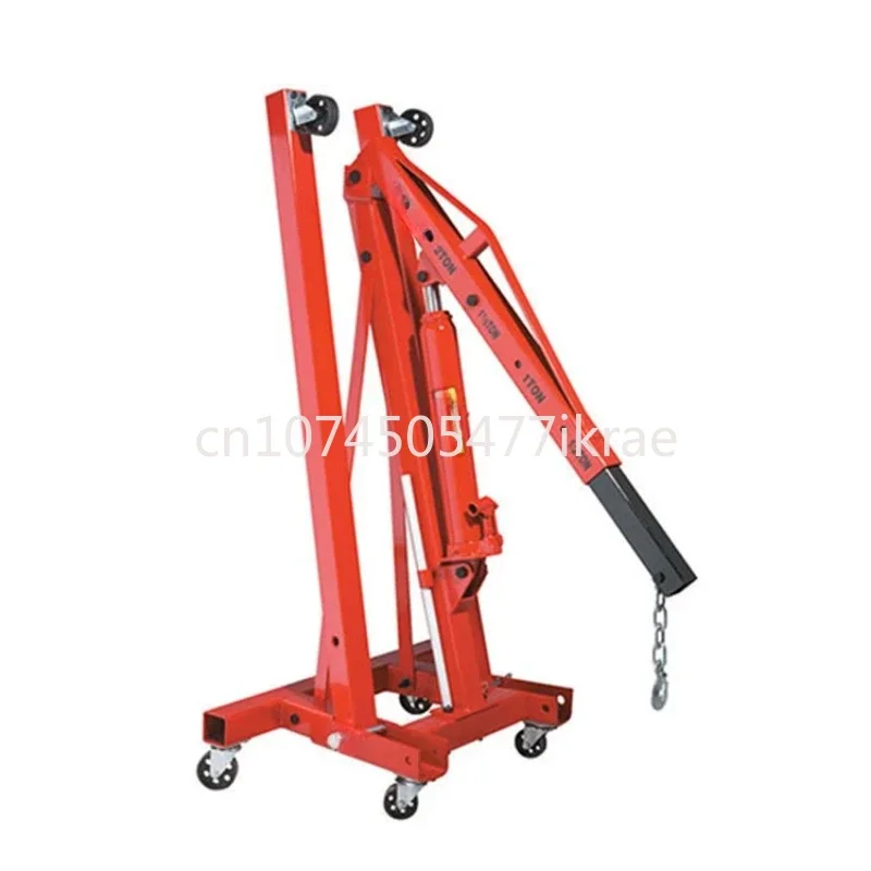 Heavy Duty 2 Ton Hydraulic Jack Manual Foldable Portable Shop Lift Crane Hoist Engine Shop Floor Crane