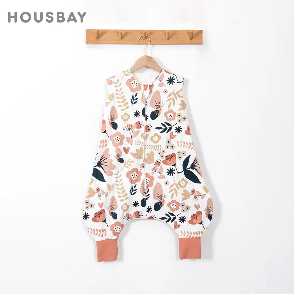 

Sleeping Bag 100%Cotton Breathable Summer Anti-Kick Blanket For Infants Sleeveless Design For Free Movement For Ages 1-5Y