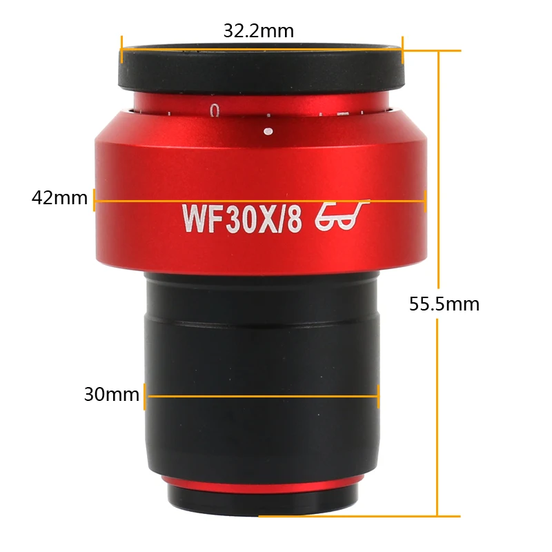 WF10X/23 WF10/24 WF20X WF30X Adjustable Widefield Microscope Eyepiece 30mm Diameter Trinocular Binocular Stereo Microscope Lens