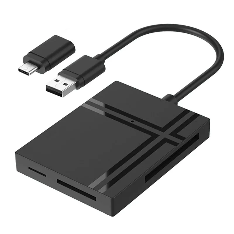 MOPHOC-Leitor de Cartão com Compact Flash Card Adapter, Multi OTG Smart, USB 3.0, USB-C, SD, Micro SD, TF, CF, MS, Laptop, PC, 4 em 1