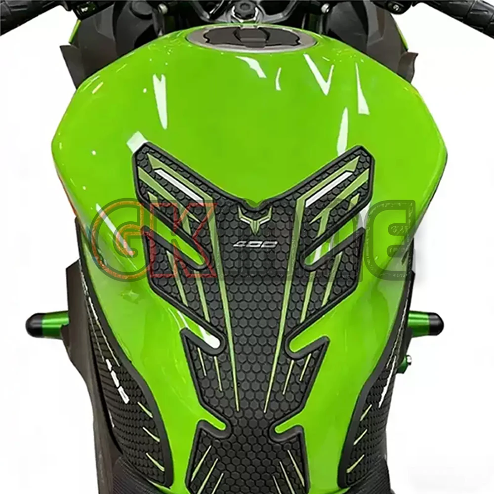 New For Kawasaki Ninja 400 Z400 Motorcycle Modified PVC Rubber Fuel Tank Sticker Anti-slip Stickers Decorative Fishbone Sticker