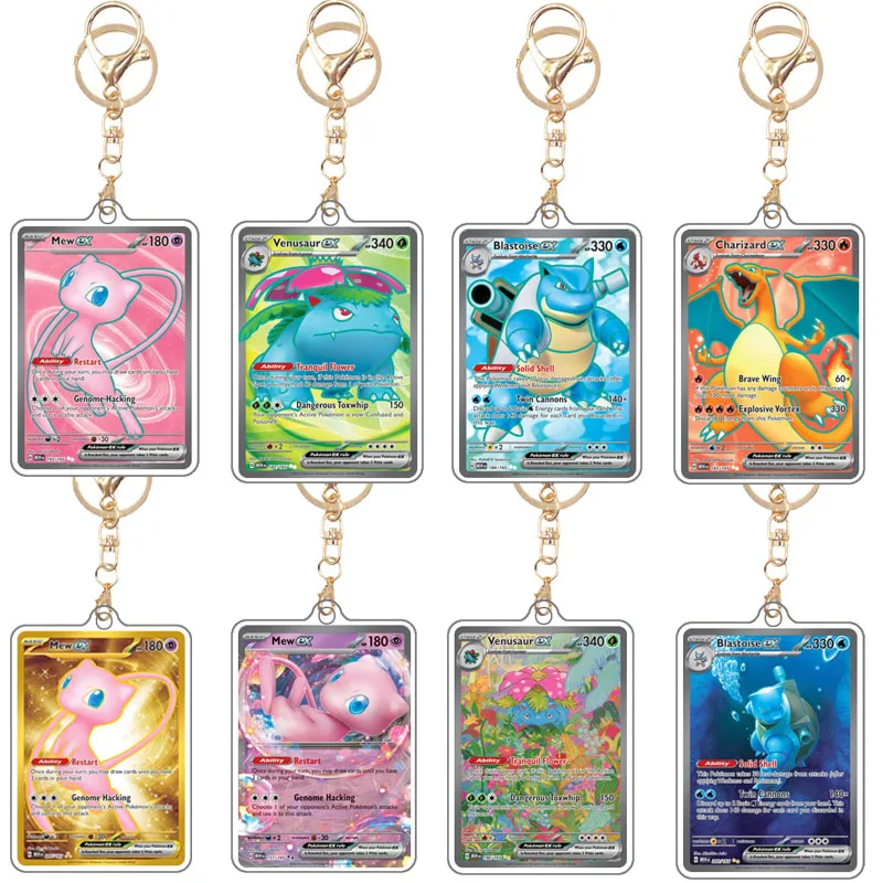 

Pokemon Acrylic Original Alakazam Venusaur Blastoise Mewtwo Charizard Jigglypuff Cartoon and Anime Merchandise Key Ring Pendant