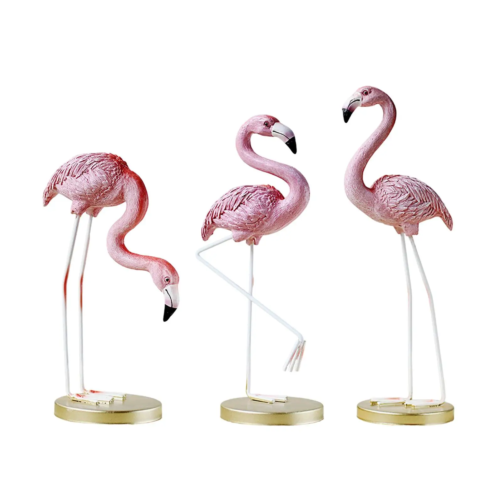 Flamingo Resin Statue Decorative Modern Art Decor Garden Figurine Bird Sculpture for Window Indoor Outdoor Pond Summer Weddings