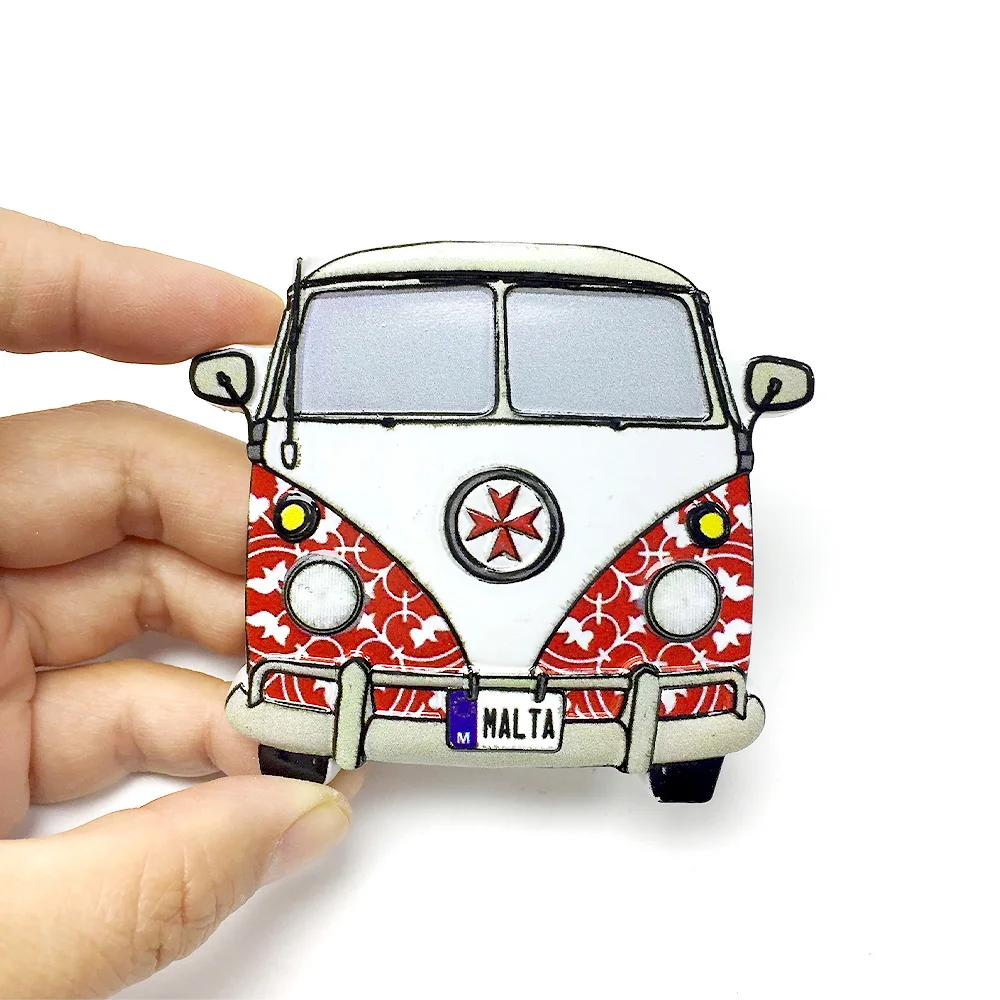 

Malta 3D refrigerator powerful magnet, bus front, kitchen decoration, office, home, kitchen decoration gifts