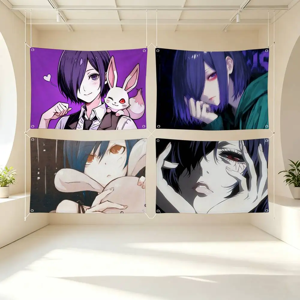 Tokyo Ghoul Touka Kirishima  Flags Wall Hanging Tapestry Outdoor Garage Room Decorative flag Background Blanket