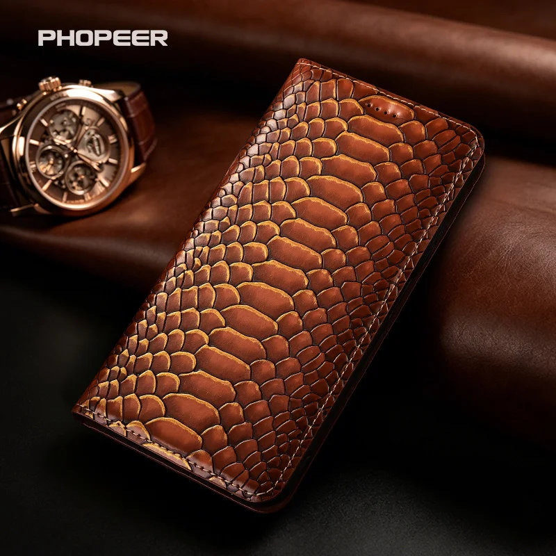Luxury Python-Patterned PU Leather Phone Case for Xiaomi Civi 5 4 3 2 1 S Pro Phone Case