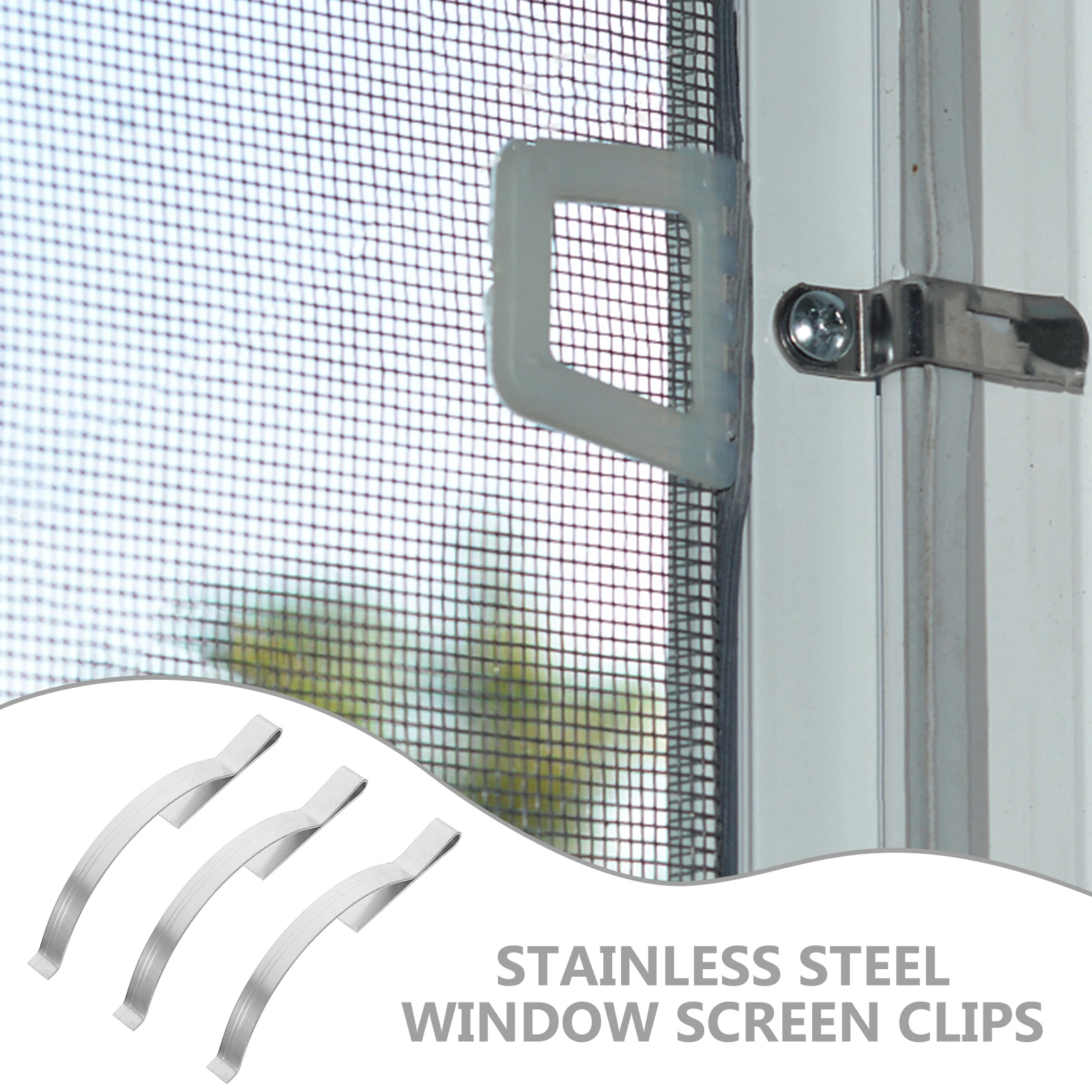 

30pcs Window Screen Corner Holders Fixing Tools Sliding Screen Clips Spring Replacement Hardware For Secure Installation Easy
