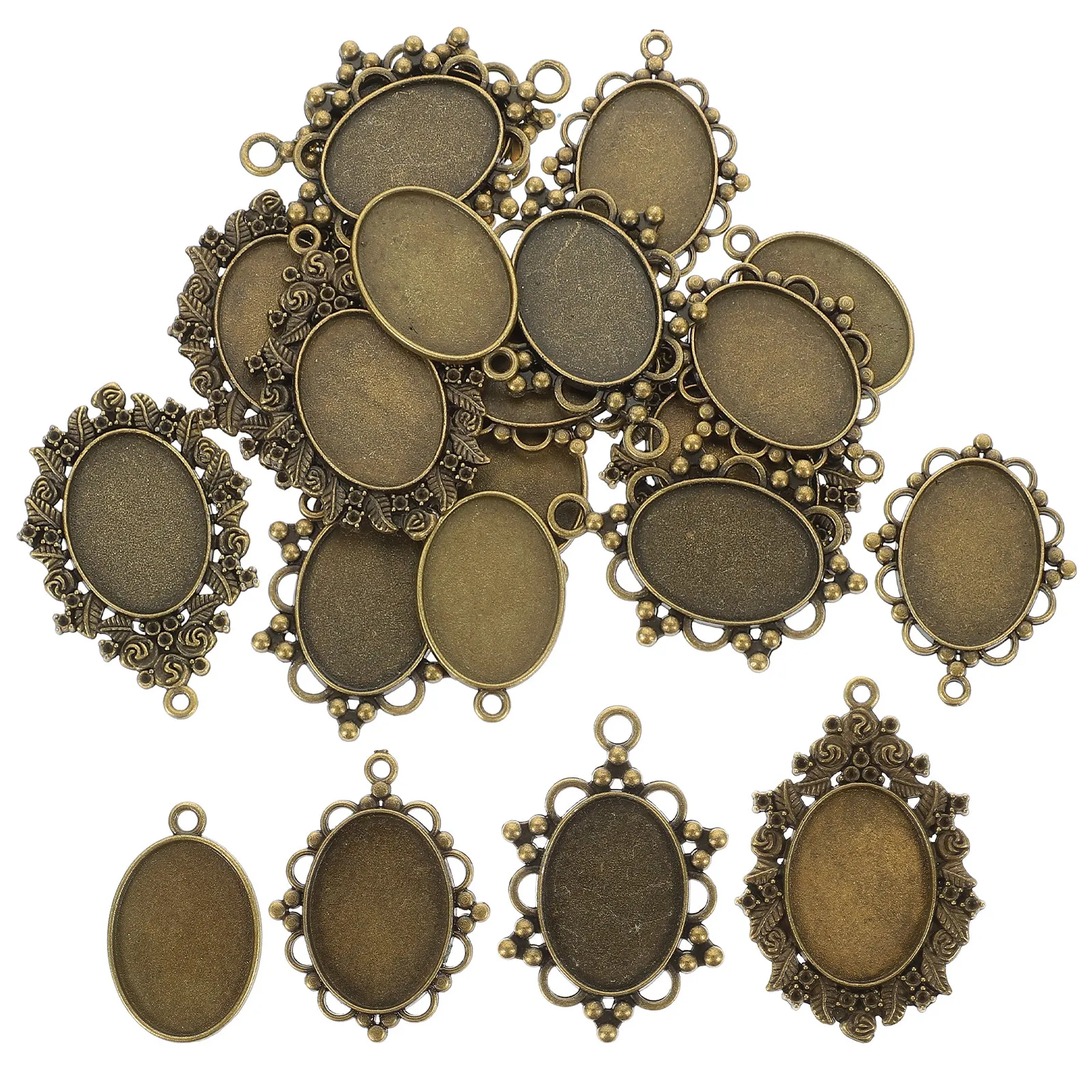 20Pcs Alloy Pendant Drop Charms Set DIY Jewelry Accessories Women Retro Design Dangle Pendants for Crafting Scrapbooking Cosplay