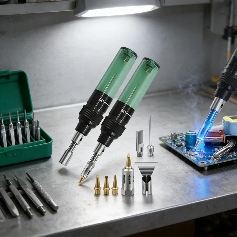 Multi Function Butane Soldering Torch Kit 1300 C Portable Soldering Iron Heat Gun Blow Cordless Welding Pen for Repair Crafting
