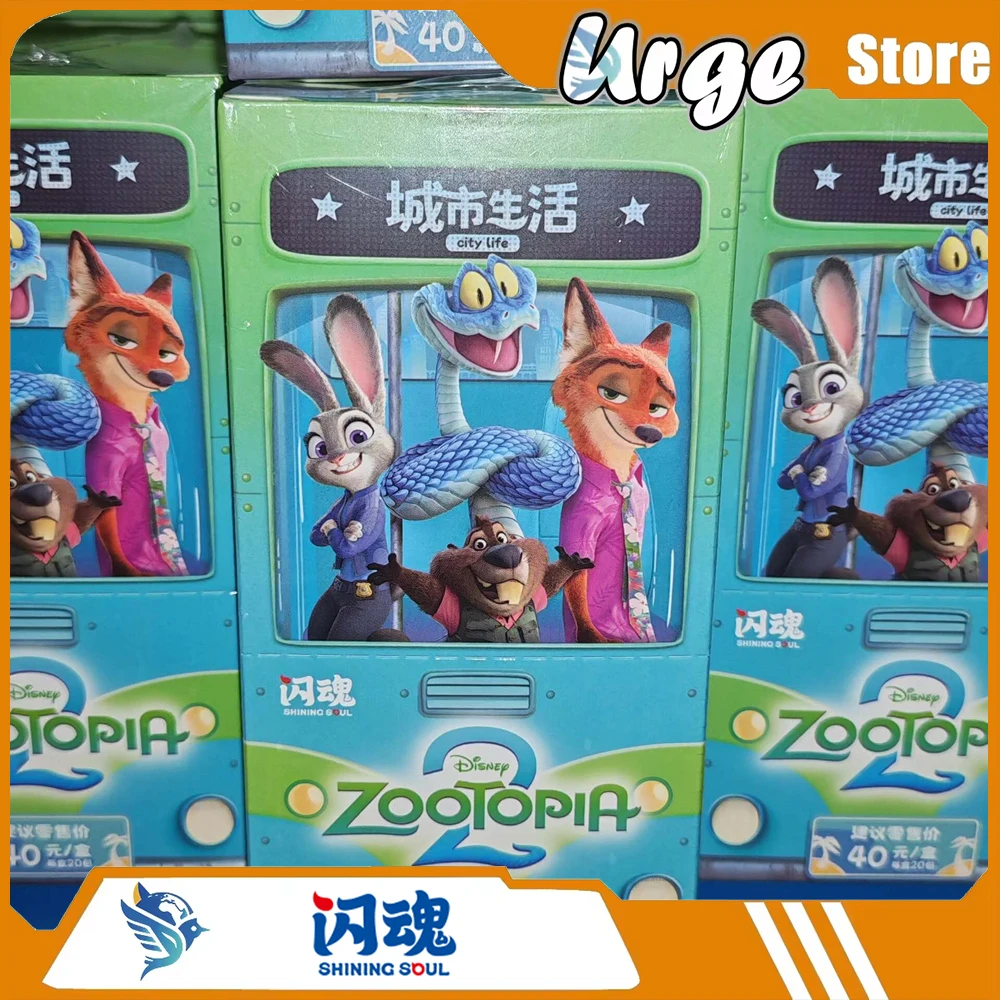 

Коллекционные карточки Shining Soul Disney Cartoon - Zootopia 2 - City Life Series 1, подарочный набор, новый продукт, полный комплект, оригинальные подарки