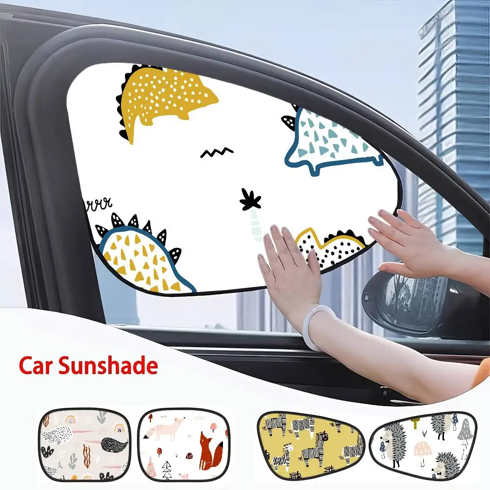 

Солнцезащитный козырек для кукольного домика с мультяшным животным принтом - универсальный складной козырек на лобовое стекло, автоаксессуары