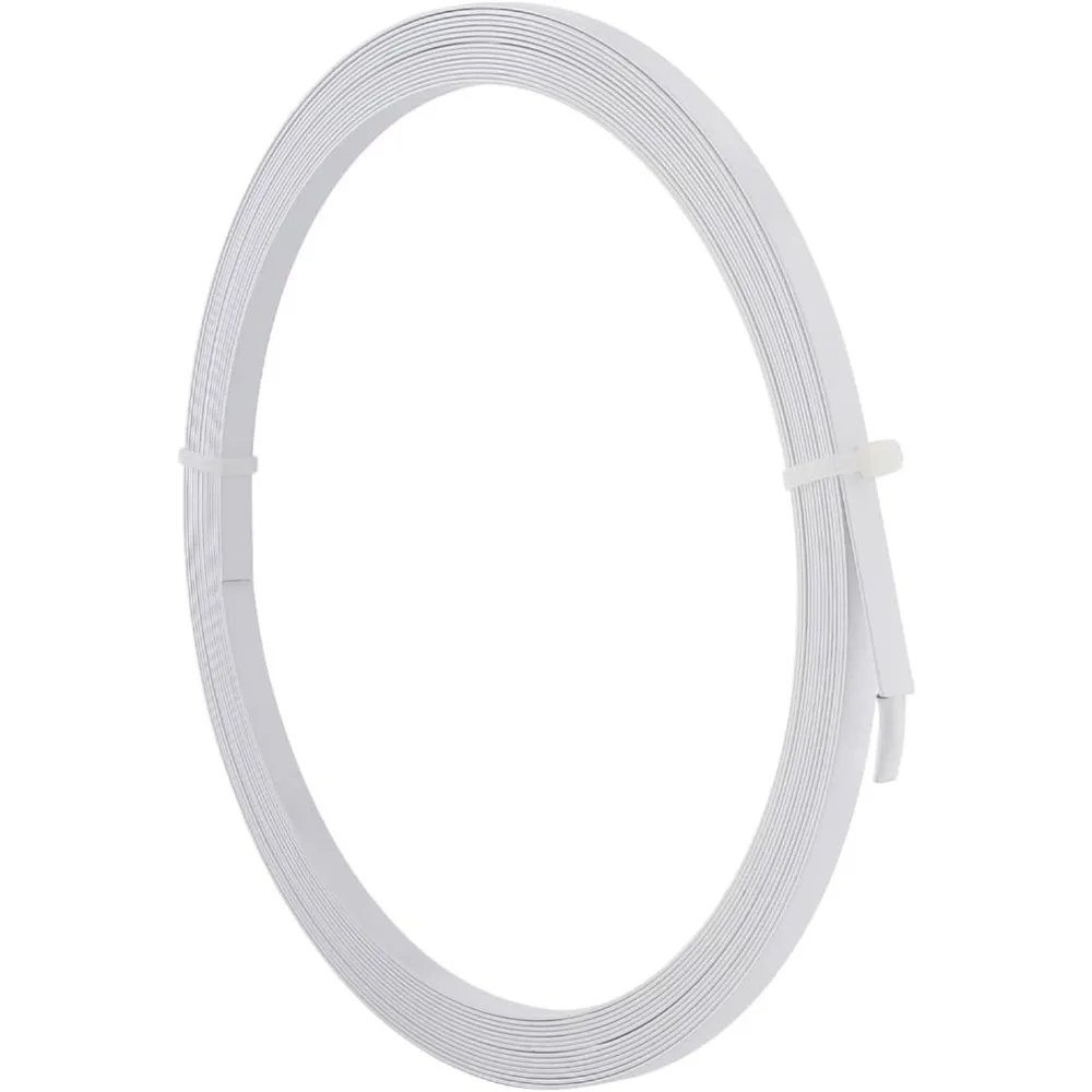 1 Juego de deshuesado de acero cubierto de PVC de 7m y 6mm, deshuesado de acero de resorte blanco para coser corsé, deshuesado plano de acero inoxidable, permanentes de Metal