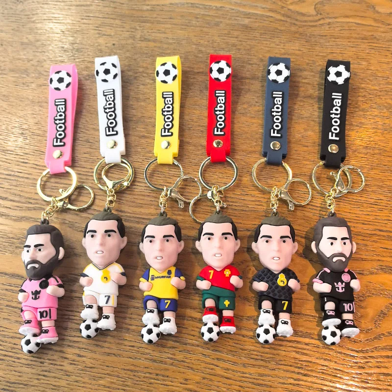 

PU soccer Leather Keyring 3D Sports Football Key Chains Souvenirs for Men Soccer Fans Keychain Boyfriend Gifts