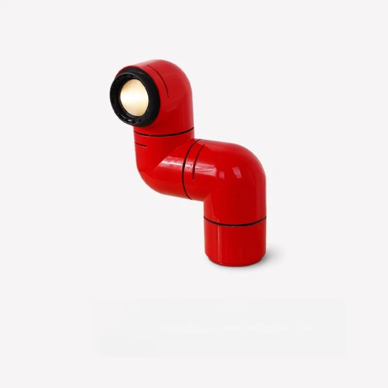 

Designer desk lamp living room bedroom bedside retro lamp creative water pipe bedroom bedside lamp