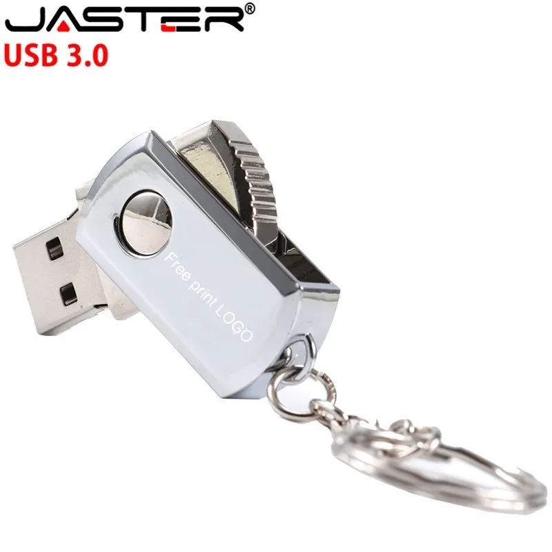 JASTER USB 3.0 Logam Gantungan Kunci Flash Drive Флешка 3.0 64GB 32GB 16GB Pendrives Real Kapasitas Pen drive Usb Stick