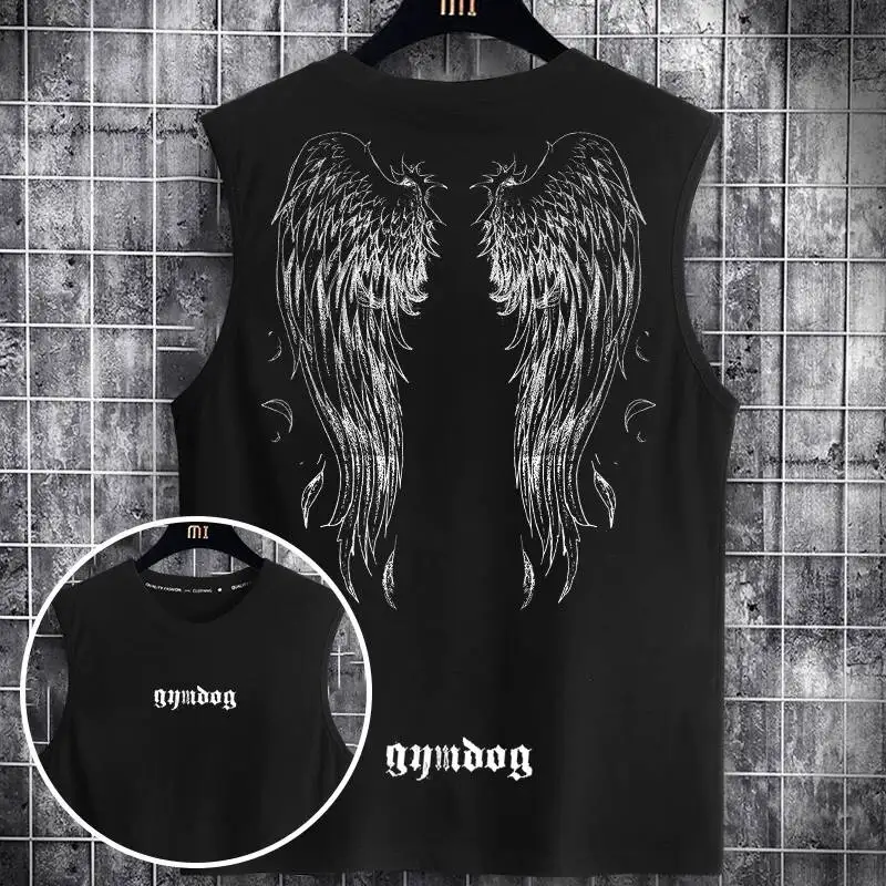 2026 New Xinjiang Cotton Sleeveless T shirt for Men Summer Sports Tank Top Loose Camisole Outerwear Basic Undershirt Breathable