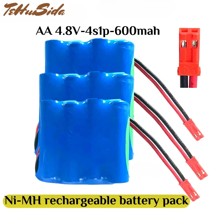 New 600mAh AA 4.8V 4S1P Ni-MH Rechargeable Battery Pack for Drone Electronic Tools LED Light Flashlight TV Remote Control MP4MP3