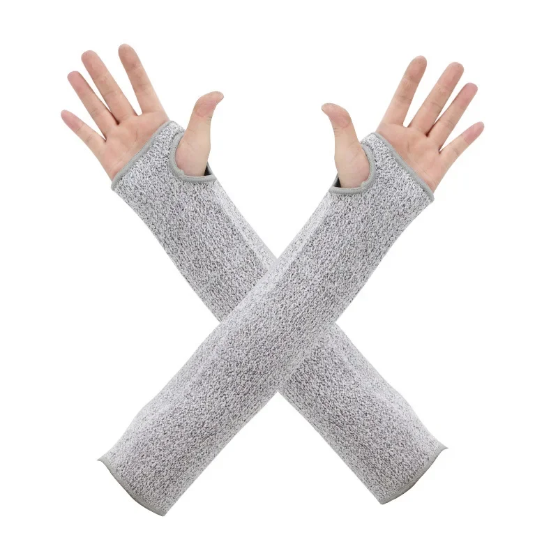 قطع مقاومة المستوى 5 HPPE البناء السيارات الزجاج العمل الذراع كم قفازات أمان المضادة للثقب الذراع حماية الأكمام #6