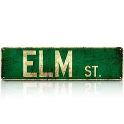 Elm Street Sign Vintage Decor - 16 x 4