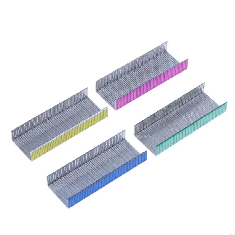 800Pcs/Box 12mm Creative Colorful Metal Staples No.12 24/6 Binding Stapler Office Binding Supplies School Stationary