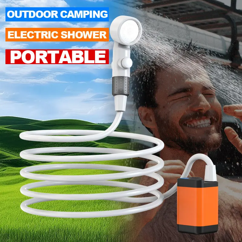 

Оригинальный уличный душ для кемпинга, портативный электрический насос для душа IPX7, водонепроницаемый для уличного душа, мойки автомобилей, мытья посуды, домашних животных
