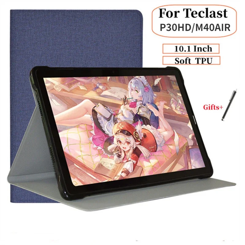 Newest 2022 Case Cover for Teclast M40AIR 10.1 Inch Tablet Pc Stand Pu Leather Case for P30HD + Film Gifts