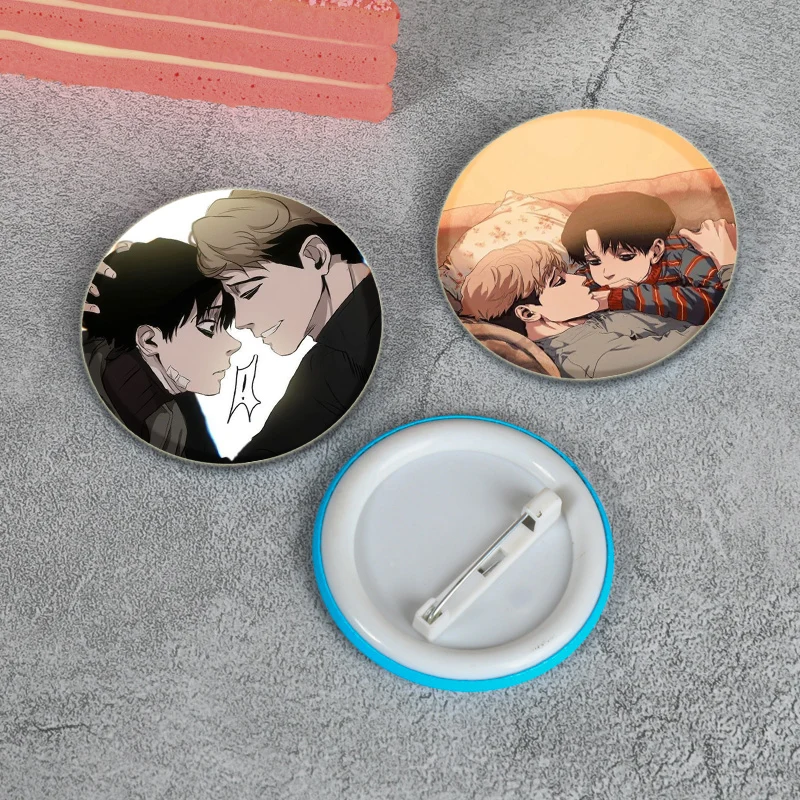 Killing Stalking BL Anime Cartoon Badge, Yoonbum, Sangwoo Broches Arte, Decoração Mochila Acessórios, Esmalte Pins, Papelaria Estudante