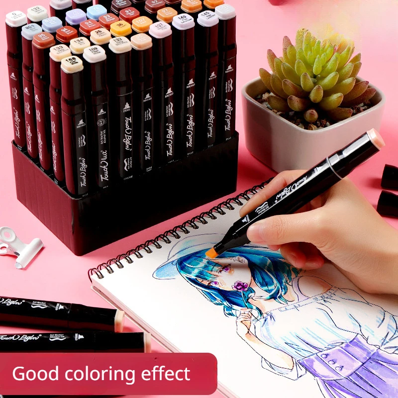 12/36 Colors Skin Color Markers Set Art Students Children Anime Hand Painting Color Pencils Double-ended Oil-based Drawing Pens