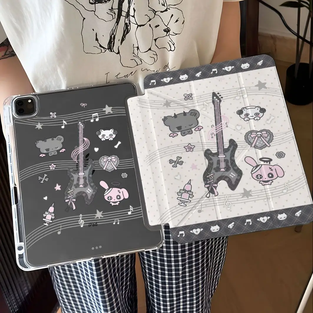 

Чехол Pentagram Polka Dot Dog Guitar Devil для iPad Pro Air 13'' 11'' M5 M4 M3 M2 2 1 11th A16 12.9" 10 9 8 Th Mini 7 6 5 4 7.9"